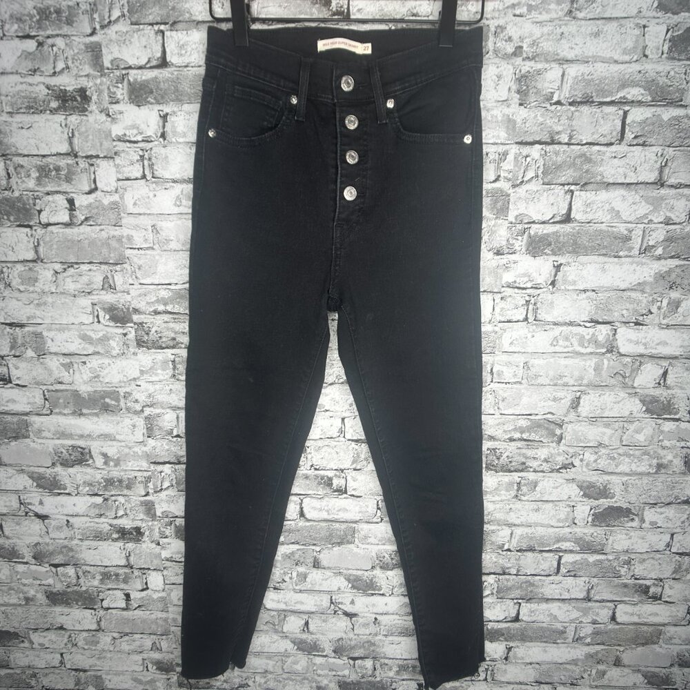 EUC Levi's " Mile High Super Skinny" Black Jeans Size 26W